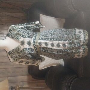 Yasb Patterned Silk Dress Size L